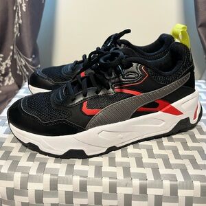 Puma Ferrari Black and Red Sneakers